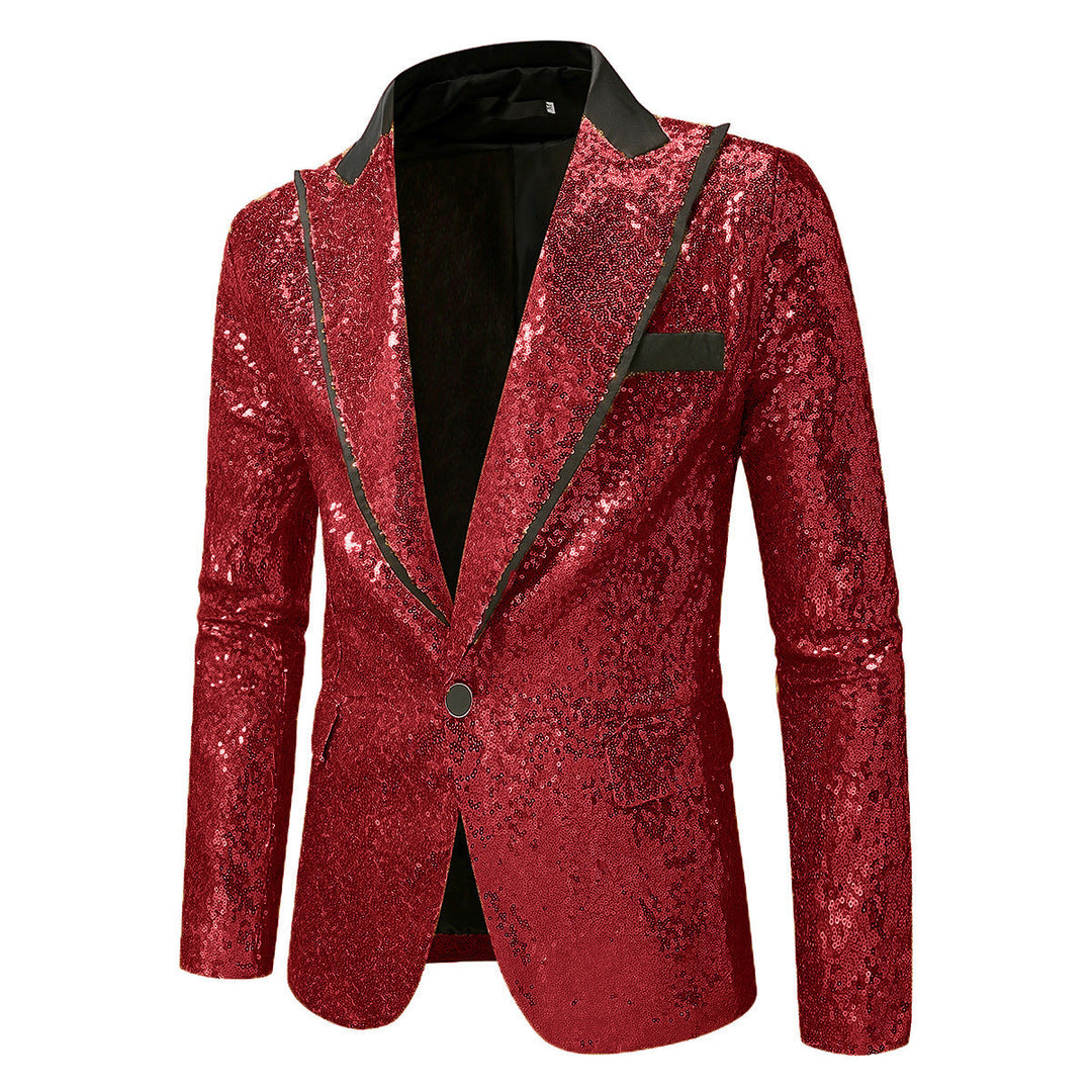 Herren Glitzernder Smokingblazer aus hochwertigem Satin