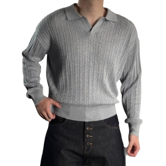 Herren Modischer Strickpullover mit V-Ausschnitt Nord Taschen