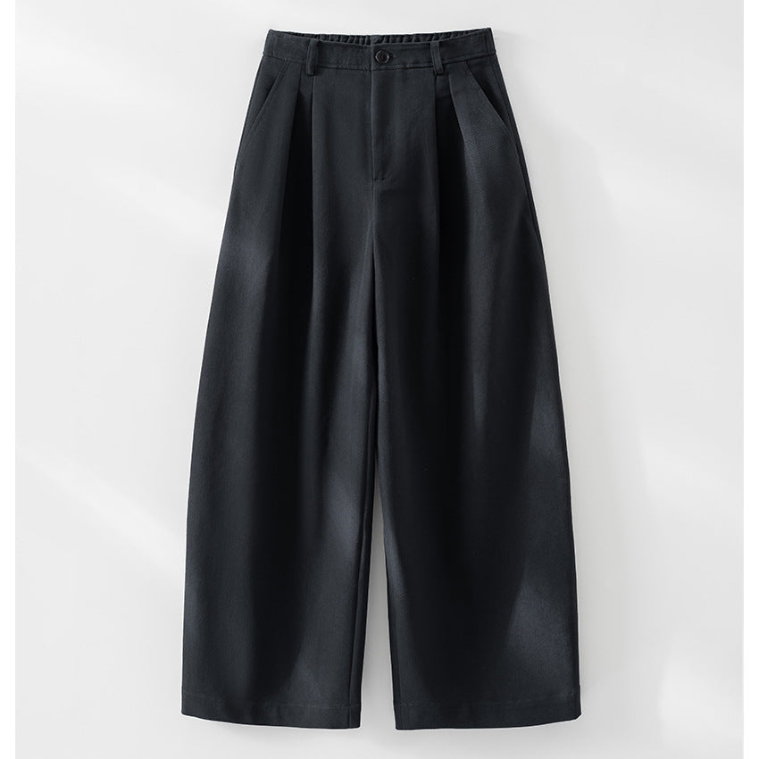Damen Weite High‑Waist‑Hose mit Bundfalten und elastischem Rückteil Nord Taschen