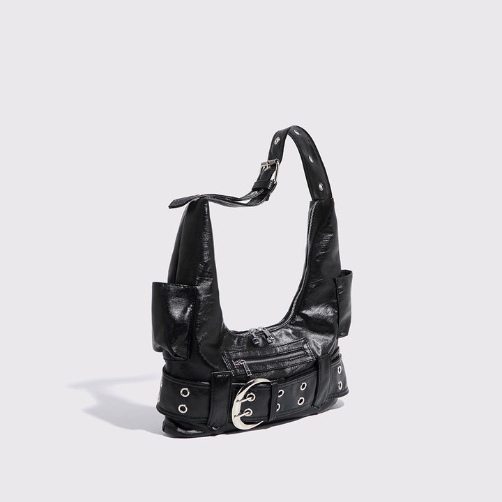 Damen modische Handtasche mit auffälligem Metallverschluss Nord Taschen