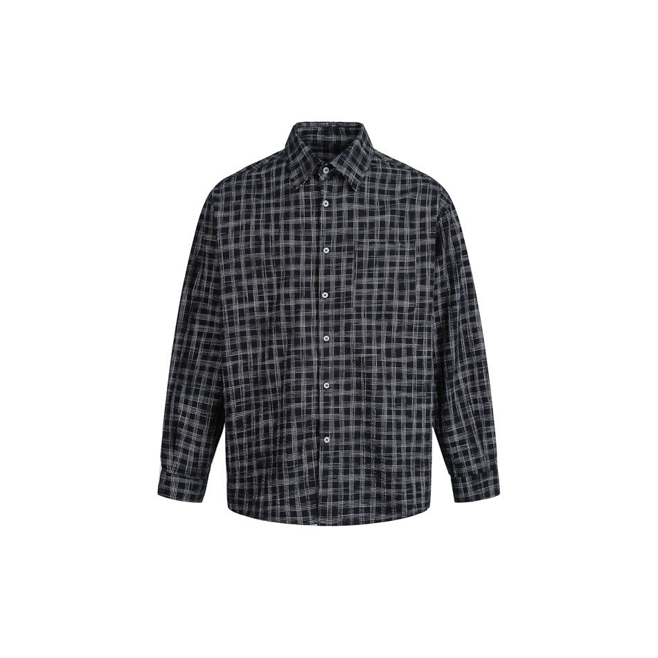 Damen Oversize-Hemd aus Leinen‑Baumwoll‑Mix mit feinem Karomuster Nord Taschen