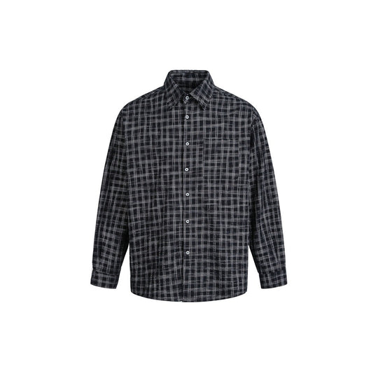 Damen Oversize-Hemd aus Leinen‑Baumwoll‑Mix mit feinem Karomuster Nord Taschen
