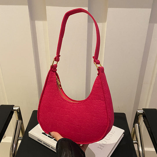 Damen stilvolle Schultertasche mit dezenter Kroko-Optik Nord Taschen