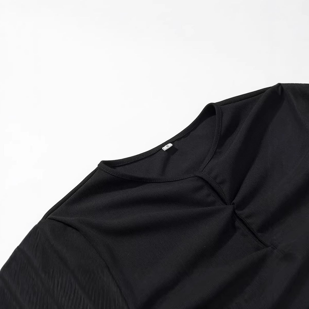 Damen Maxikleid mit Spitzeneinsatz, geraffter Vorderpartie und fließender Saum Nord Taschen