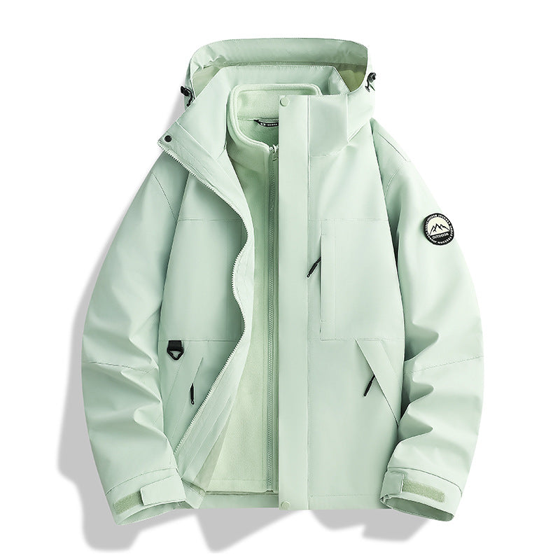Damen Wasserabweisender Parka mit abnehmbarer Fleece-Innenjacke und Kapuze Nord Taschen