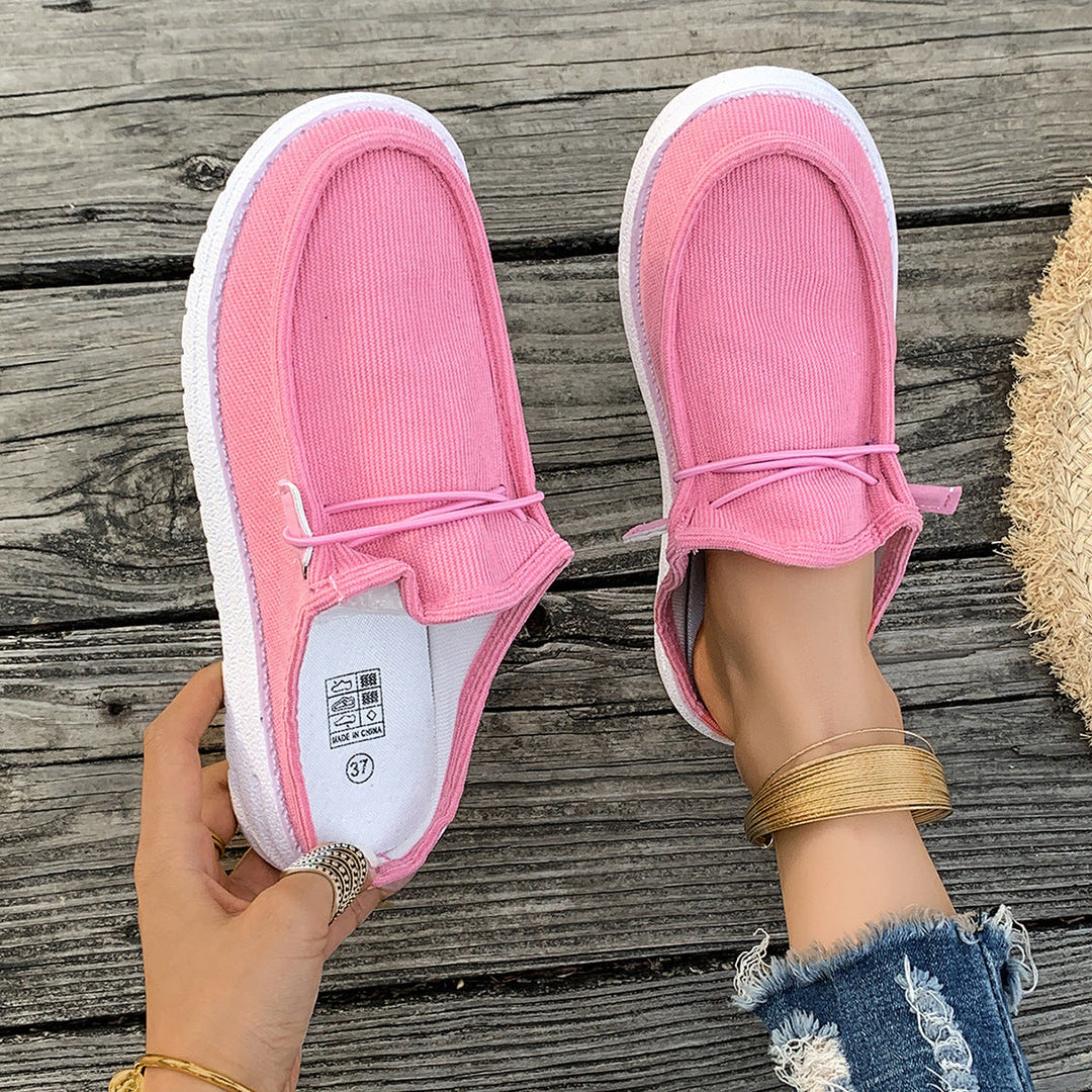 Damen Slip-On Mokassins mit attraktiver Rippstruktur