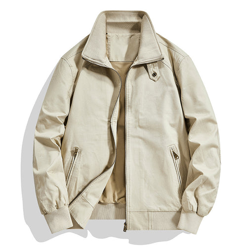 Herren Baumwoll-Canvas-Blouson mit Rippbündchen und Stehkragen Nord Taschen
