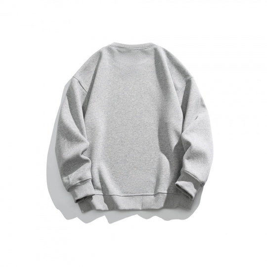 Unisex Oversize Baumwoll-Sweatshirt mit Katzenprint, Rundhalsausschnitt und Rippbündchen Nord Taschen