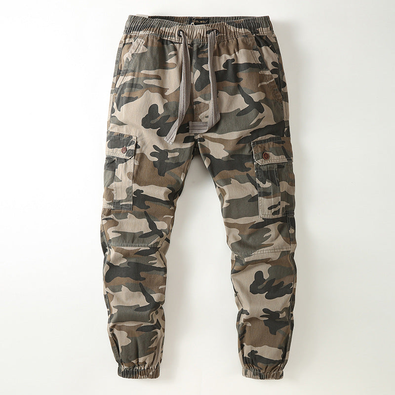 Herren Cargo-Joggerhose im Utility-Stil mit Tunnelzug, Knieverstärkung und elastischen Bündchen Nord Taschen