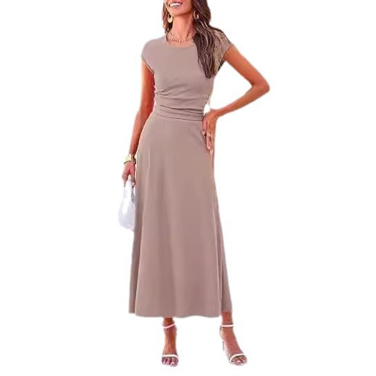Damen Maxikleid mit Raffinierten Raffungselementen und Elegantem Schnitt - Arvani