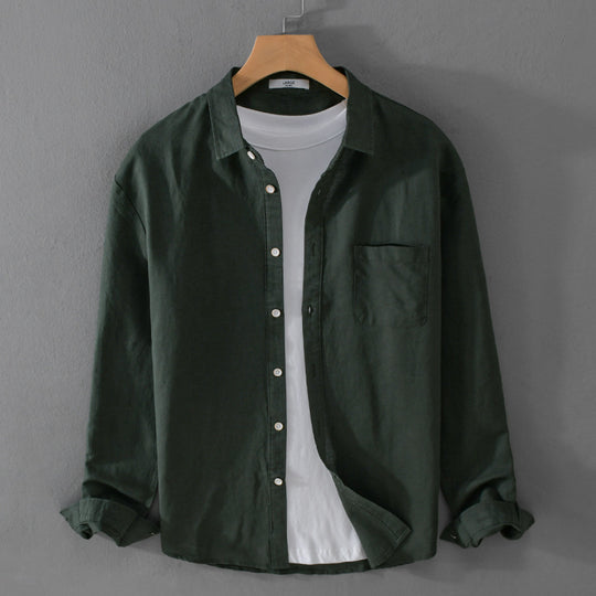 Herren Overshirt aus Baumwollmix mit Brusttasche und lockerem Schnitt Nord Taschen