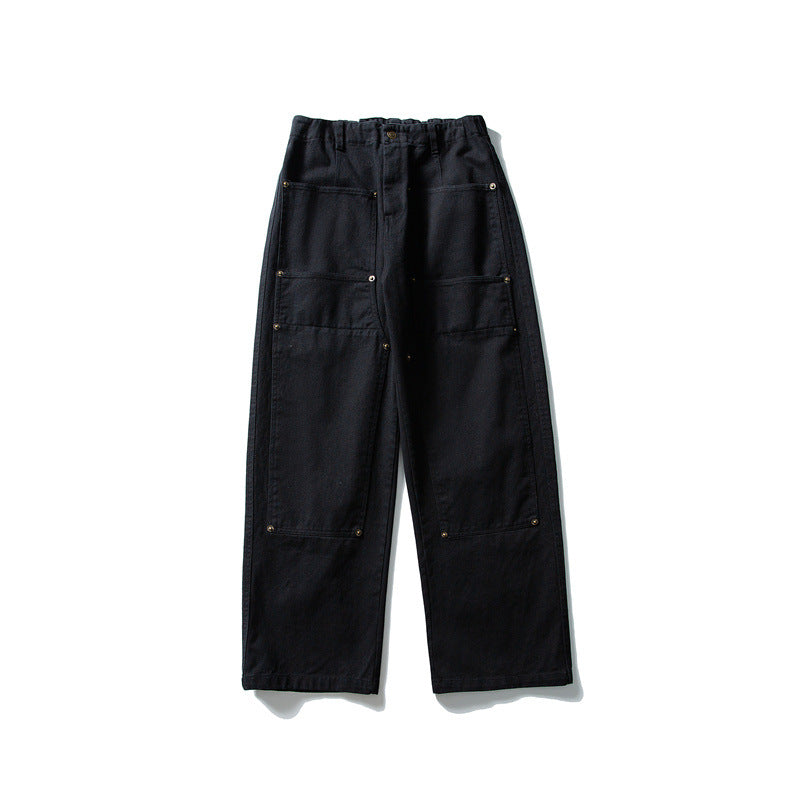 Herren weite Utility-Arbeitshose mit aufgesetzten Patch‑Taschen und elastischem Bund Nord Taschen