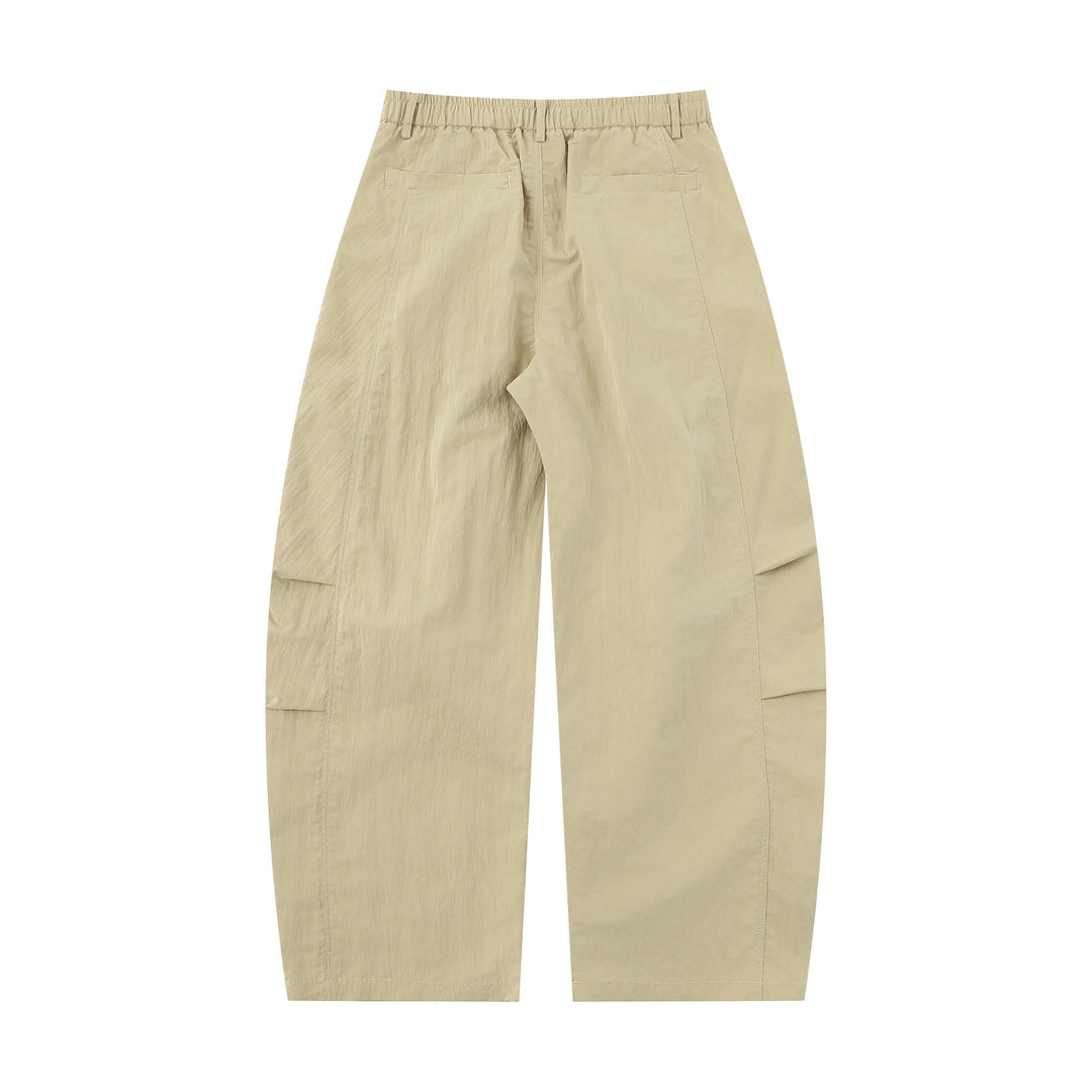Damen Weite Culottehose mit hoher Taille und strukturierter Baumwollmischung Nord Taschen