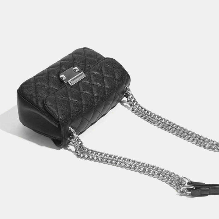 Damen Umhängetasche mit eleganter Steppoptik und luxuriösem Kettenverschluss Nord Taschen