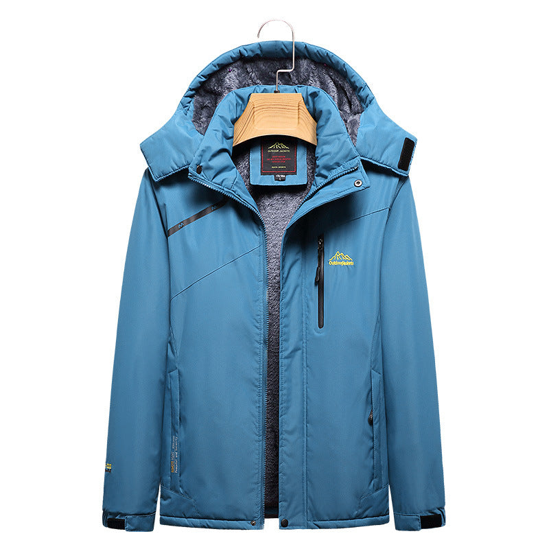 Damen Wattierte Winterjacke mit Fleece‑Innenfutter, abnehmbarer Kapuze und wasserdichter Softshell-Außenlage Nord Taschen