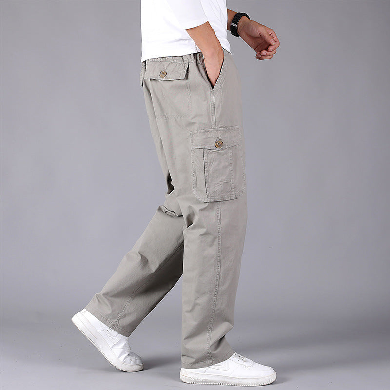 Herren Cargohose im Utility‑Stil mit elastischem Bund, geradem Bein und aufgesetzten Klappentaschen Nord Taschen