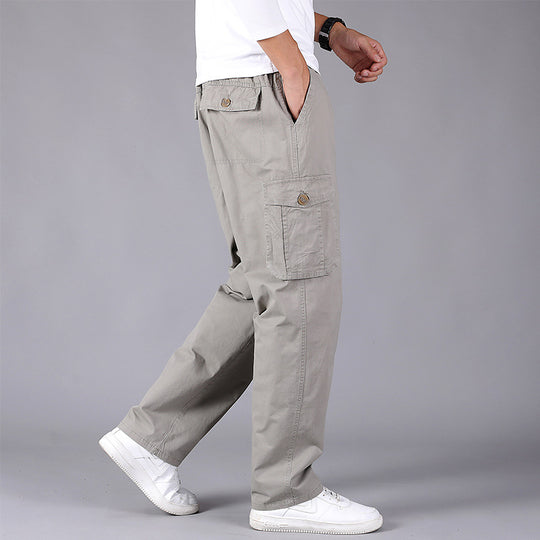 Herren Cargohose im Utility‑Stil mit elastischem Bund, geradem Bein und aufgesetzten Klappentaschen Nord Taschen