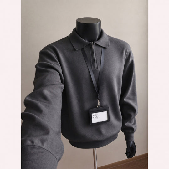 Herren Modischer Pullover mit Stehkragen Nord Taschen