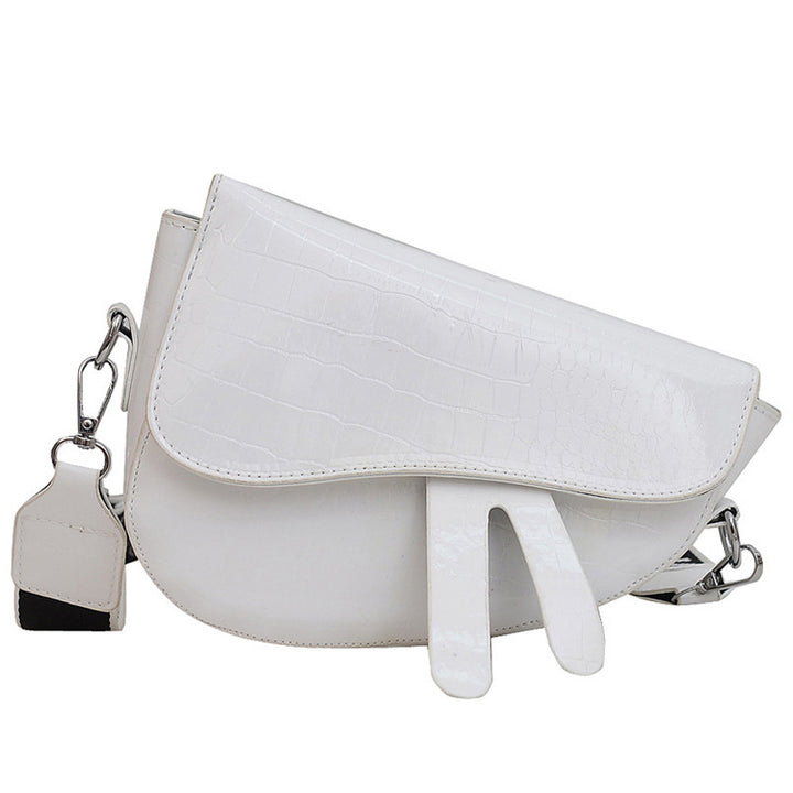 Damen schicke Umhängetasche mit glänzendem Krokodil-Look Nord Taschen
