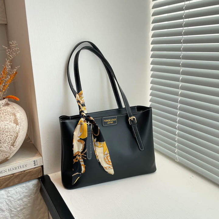 Damen elegante Handtasche mit modischem Schal-Akzent Nord Taschen