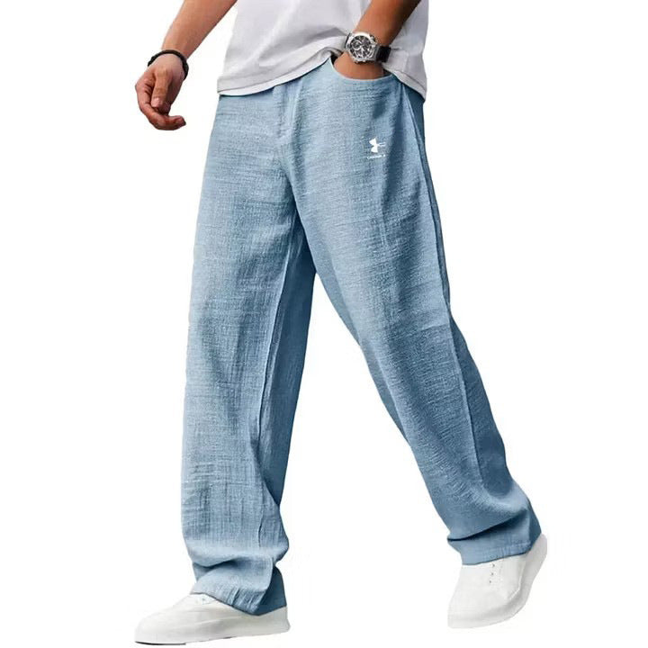 Herren Lässige Leinenhose Nord Taschen