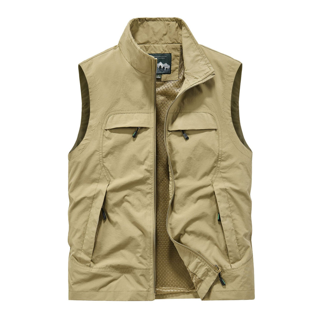Herren Atmungsaktive Photografen-Utility‑Weste mit Mesh‑Innenfutter und Mehrfach‑Taschen Nord Taschen