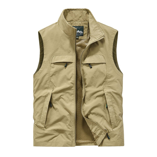 Herren Atmungsaktive Photografen-Utility‑Weste mit Mesh‑Innenfutter und Mehrfach‑Taschen Nord Taschen