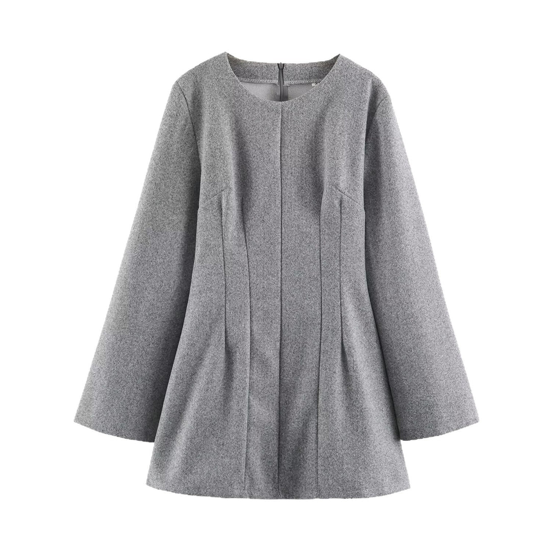 Damen Kurzmantel mit taillierter Glocken‑Silhouette und Wiener Nähten Nord Taschen