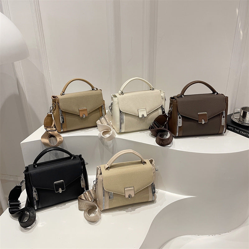 Damen elegante Handtasche mit praktischen Reißverschlussfächern Nord Taschen