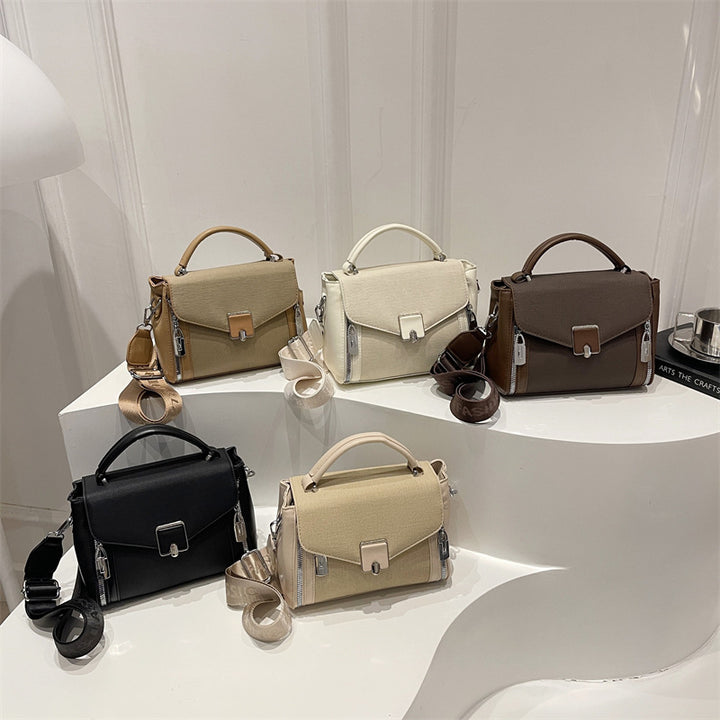 Damen elegante Handtasche mit praktischen Reißverschlussfächern Nord Taschen