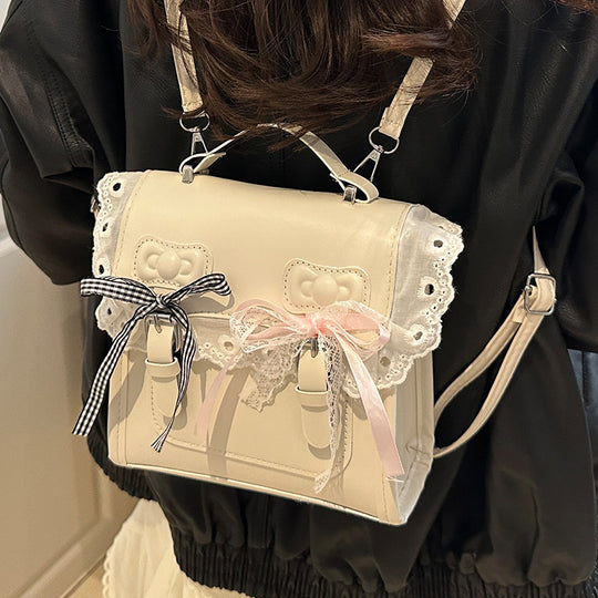 Damen Designer-Handtasche mit verspieltem Spitzen- und Schleifendetail Nord Taschen