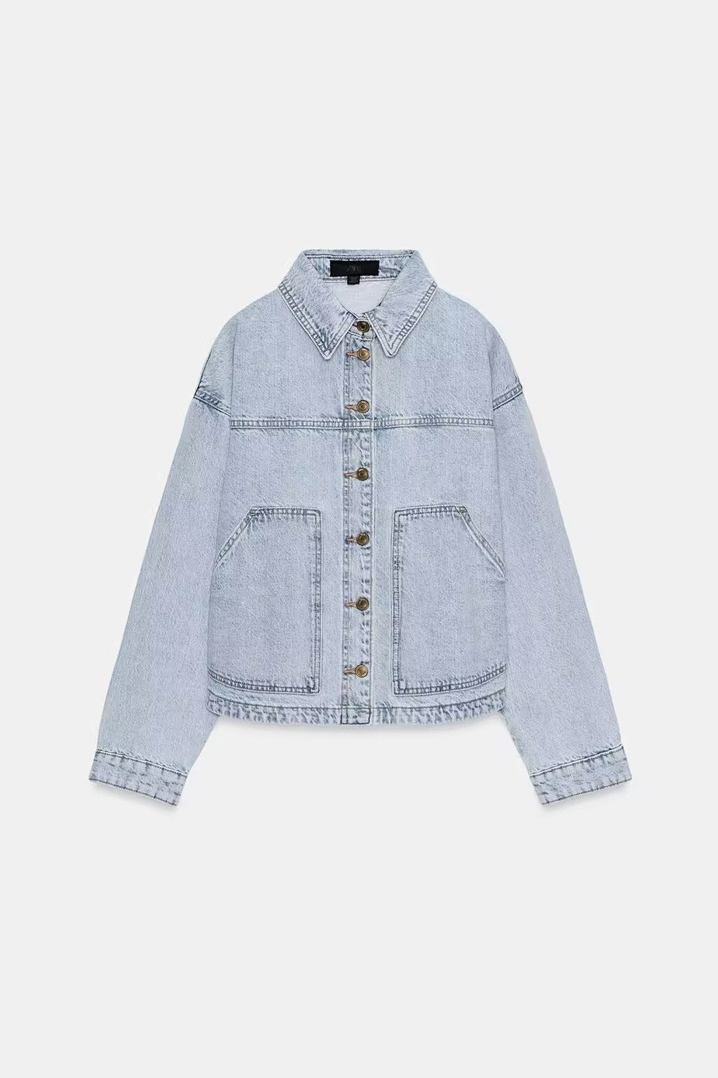 Damen Oversize-Workerjacke aus Baumwoll-Twill Nord Taschen