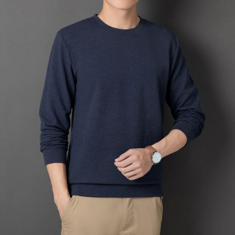 Herren Feines Rundhals-Sweatshirt aus Baumwollmix mit Regular-Fit und Rippbündchen Nord Taschen