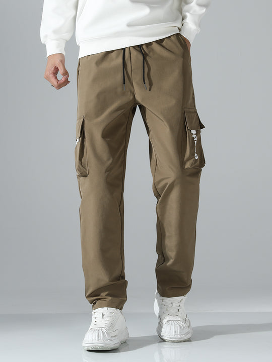 Herren Tapered Cargo-Jogginghose mit elastischem Tunnelzug, multifunktionalen Klapptaschen & ergonomischen Nähten Nord Taschen