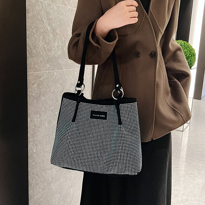 Damen elegante Handtasche mit funkelndem Strass Nord Taschen