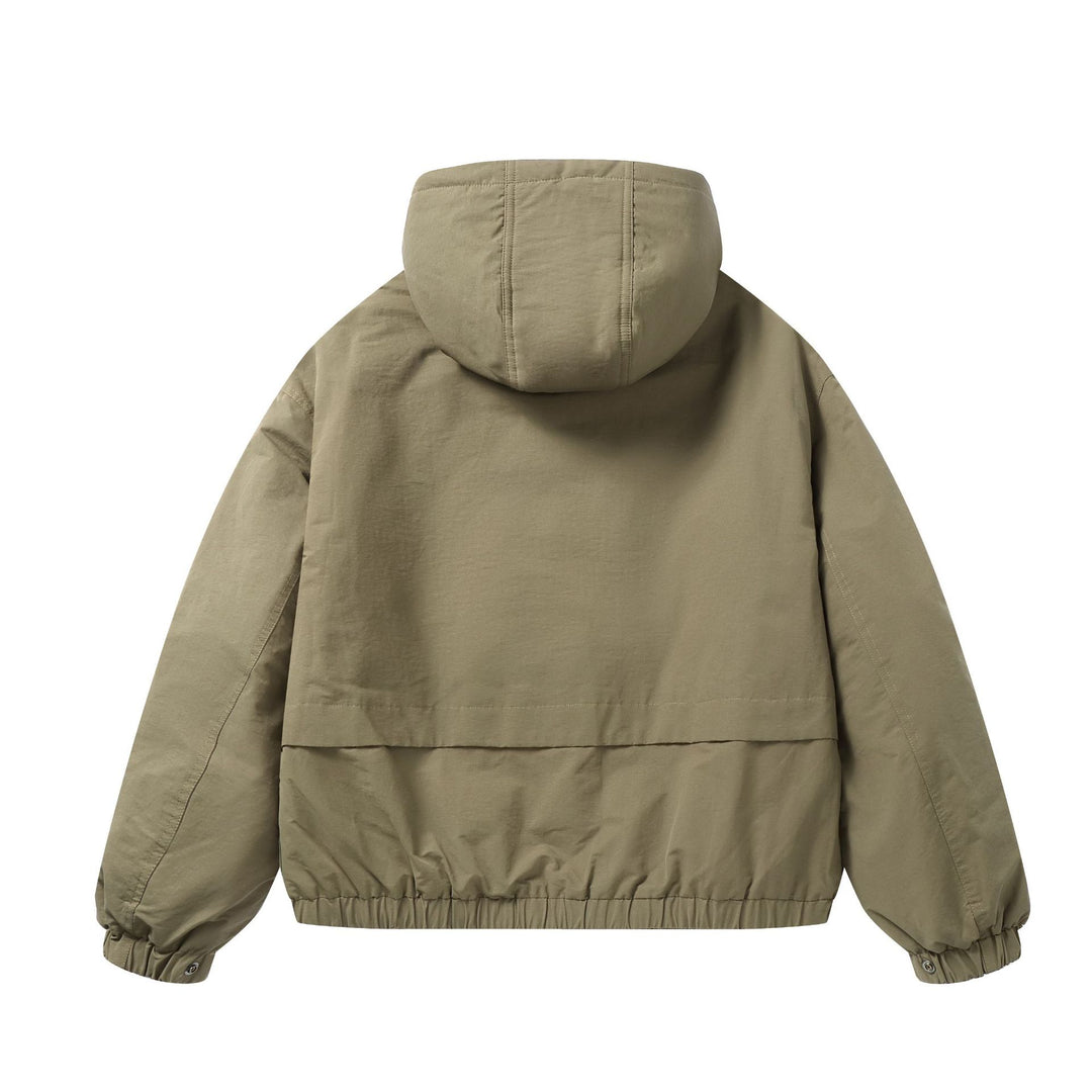 Herren Technischer Kapuzenparka mit wasserabweisenden Reißverschlüssen, Kängurutaschen und Tunnelzug Nord Taschen