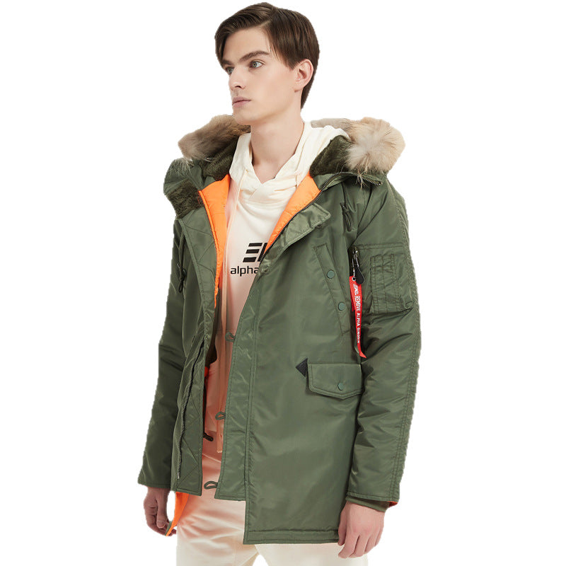 Herren Expedition-Parka mit abnehmbarer Kunstfellkapuze, thermischer Wattierung und Ärmel-Organizer Nord Taschen