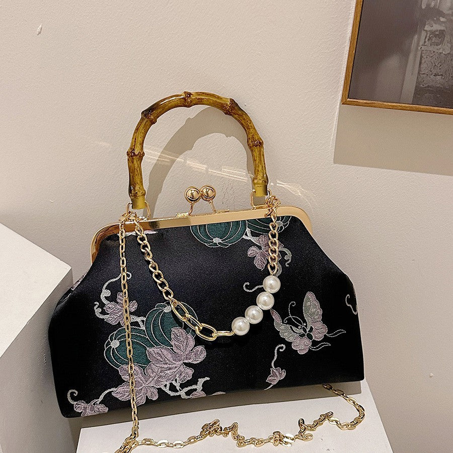 Damen elegante Handtasche mit ästhetischem Blumendesign Nord Taschen