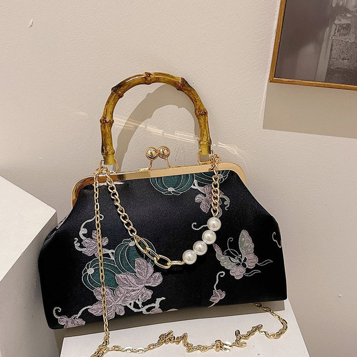 Damen elegante Handtasche mit ästhetischem Blumendesign Nord Taschen