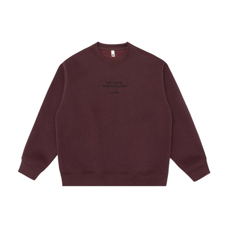 Unisex Oversize-Sweatshirt mit minimalistischer Bruststickerei und geripptem Saum Nord Taschen