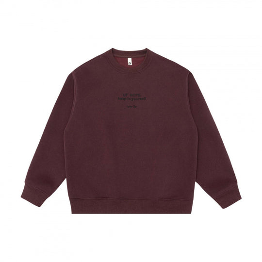 Unisex Oversize-Sweatshirt mit minimalistischer Bruststickerei und geripptem Saum Nord Taschen