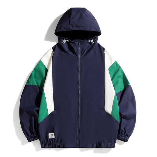 Herren Sportliche Übergangsjacke mit Kapuze und kontrastierenden Einsätzen Nord Taschen