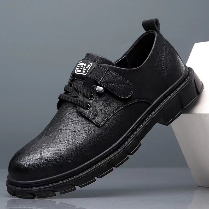 Herren bequeme Leder Schnürschuhe