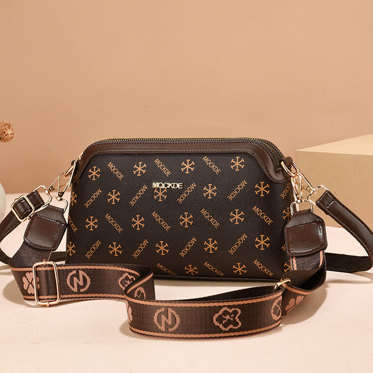 Damen Umhängetasche mit modischem Logoprint und verstellbarem Gurt Nord Taschen