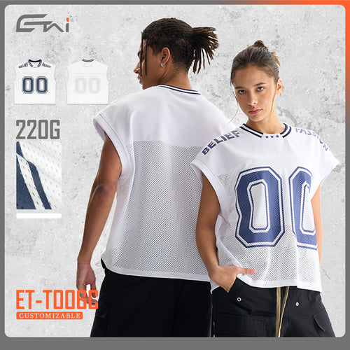 Unisex Atmungsaktives Mesh-Sporttop ohne Ärmel mit geripptem Polokragen Nord Taschen