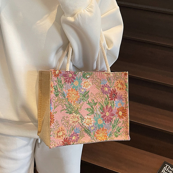 Damen Einkaufstasche mit floralem Design und robusten Tragegriffen Nord Taschen