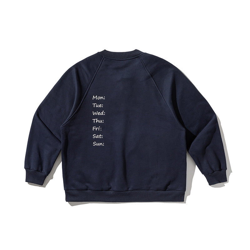Herren Oversize-Sweatshirt mit Henley-Knopfleiste, Raglanärmeln und runden Fronttaschen Nord Taschen
