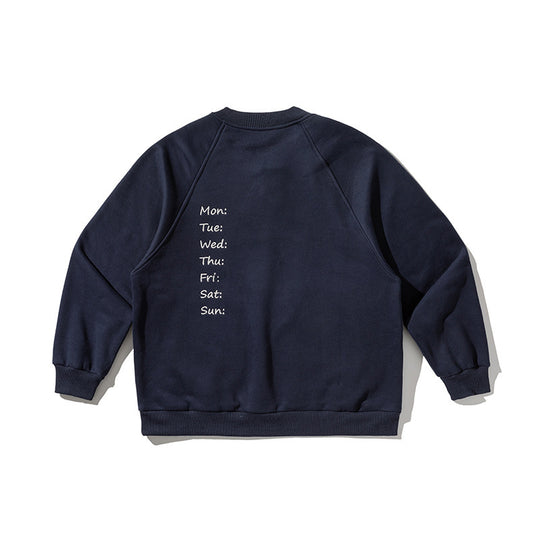Herren Oversize-Sweatshirt mit Henley-Knopfleiste, Raglanärmeln und runden Fronttaschen Nord Taschen