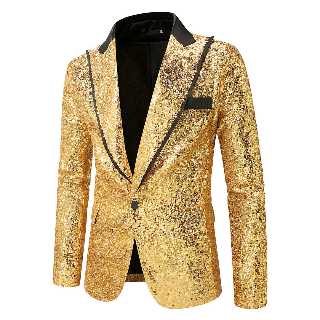 Herren Glitzernder Smokingblazer aus hochwertigem Satin