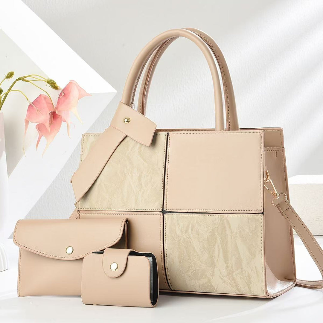 Damen elegante Handtasche mit praktischen Fächern und abnehmbarem Clutch Nord Taschen